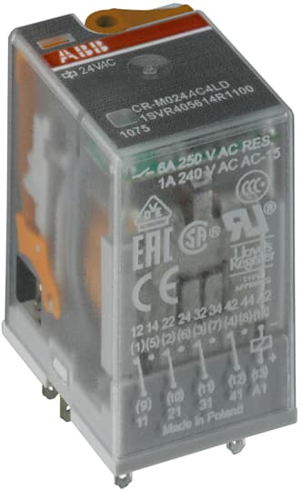 ABB CR-M Series Interface Relay, DIN Rail Mount, 230V ac Coil, 3CO (SPDT), 10A Load