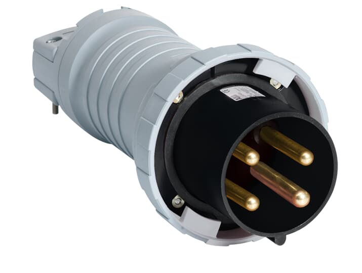 Amphenol Industrial, 2CMA1 IP67, IP69 Black 3P+E Industrial Power Plug, Rated At 63A, 500 V