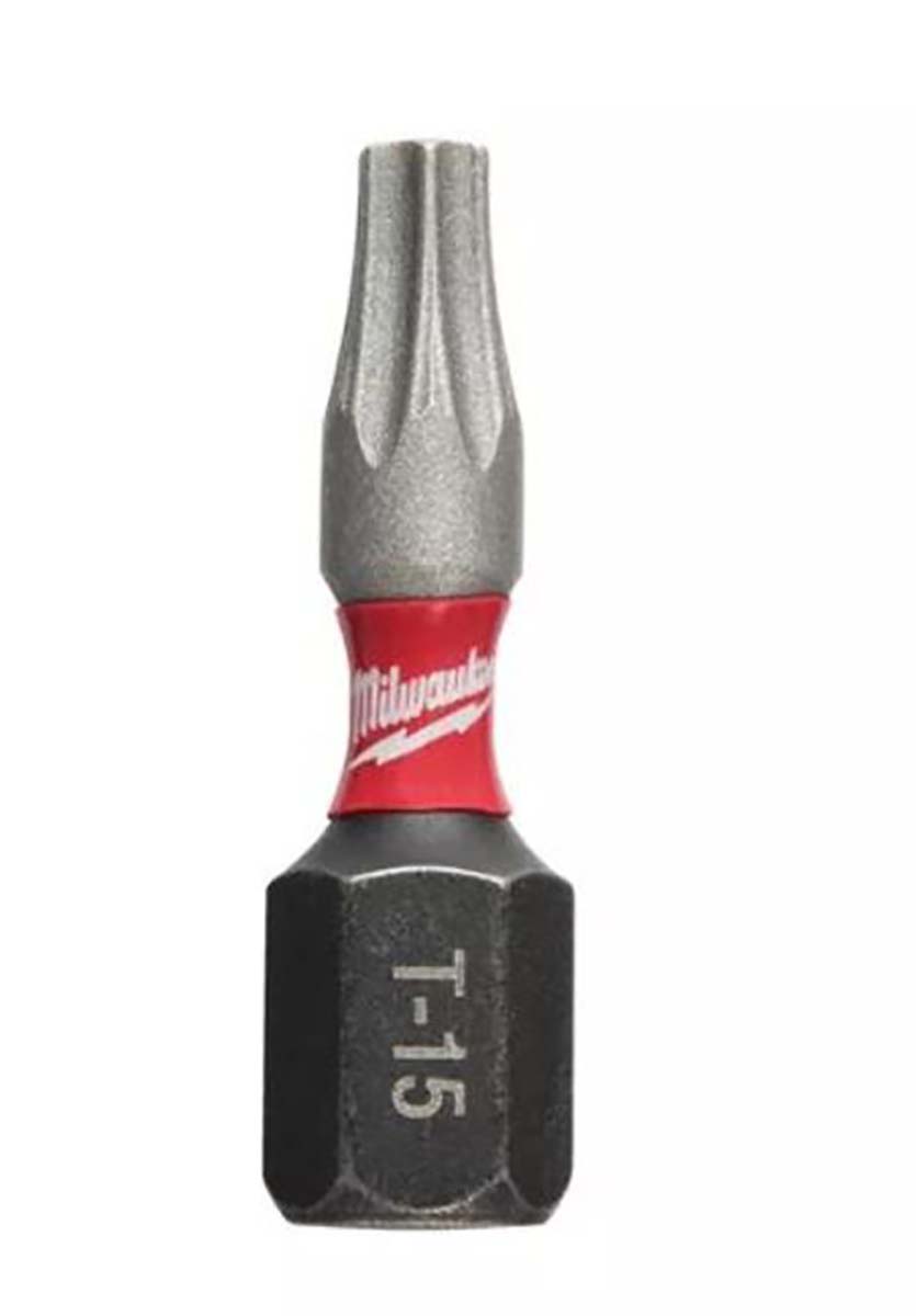 Milwaukee Torx Screwdriver Bit, Tx 15 Tip, 25 mm Overall