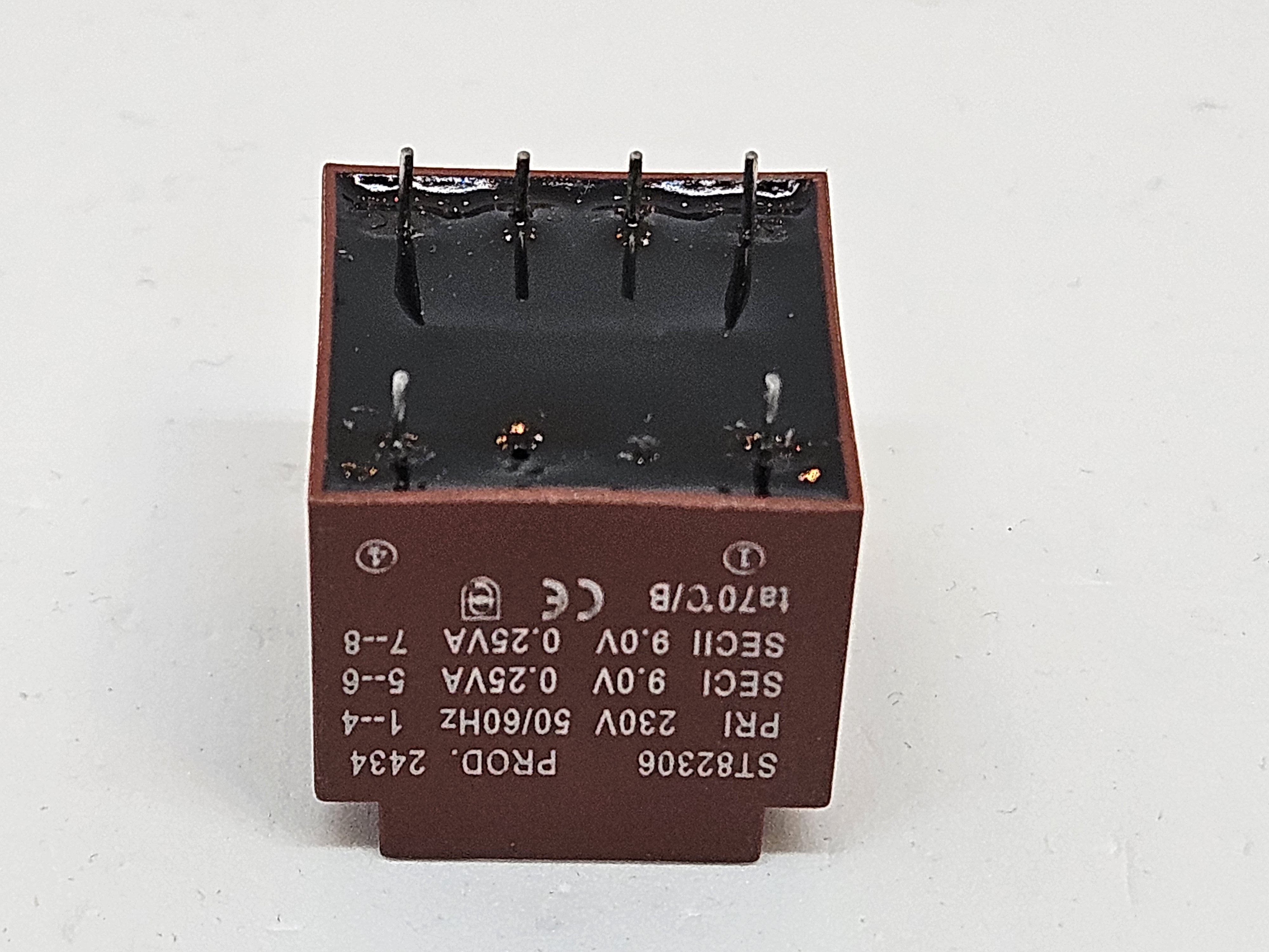RS PRO 2x9V ac 1 Output PCB Mount PCB Transformer, 0.5VA, IEC 61558-2-6