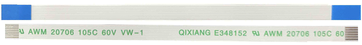 RS PRO FFC Ribbon Cable, 8-Way, 0.5mm Pitch, 100mm Length