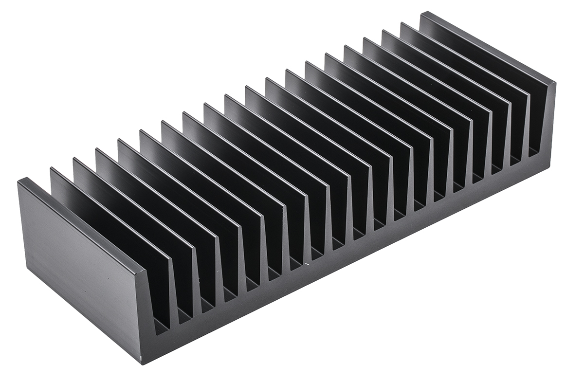 Fischer Elektronik Heatsink, Universal Rectangular Alu, 1.05K/W, 75 x 200 x 40mm