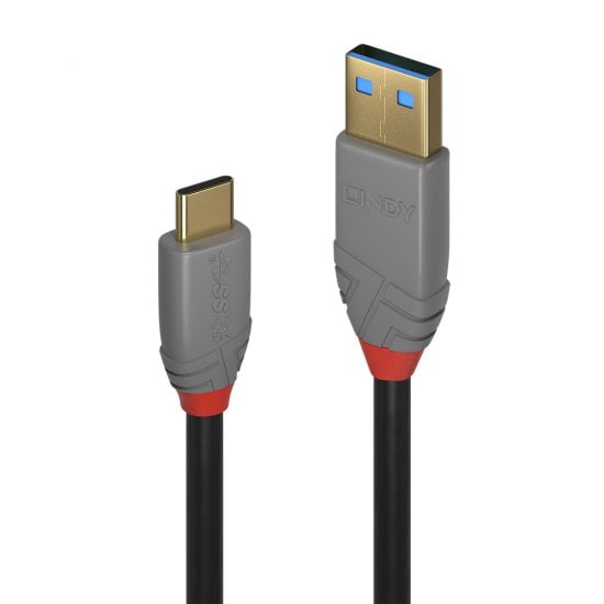 Lindy Electronics USB 3.2, Male USB C to Male USB A, 1m