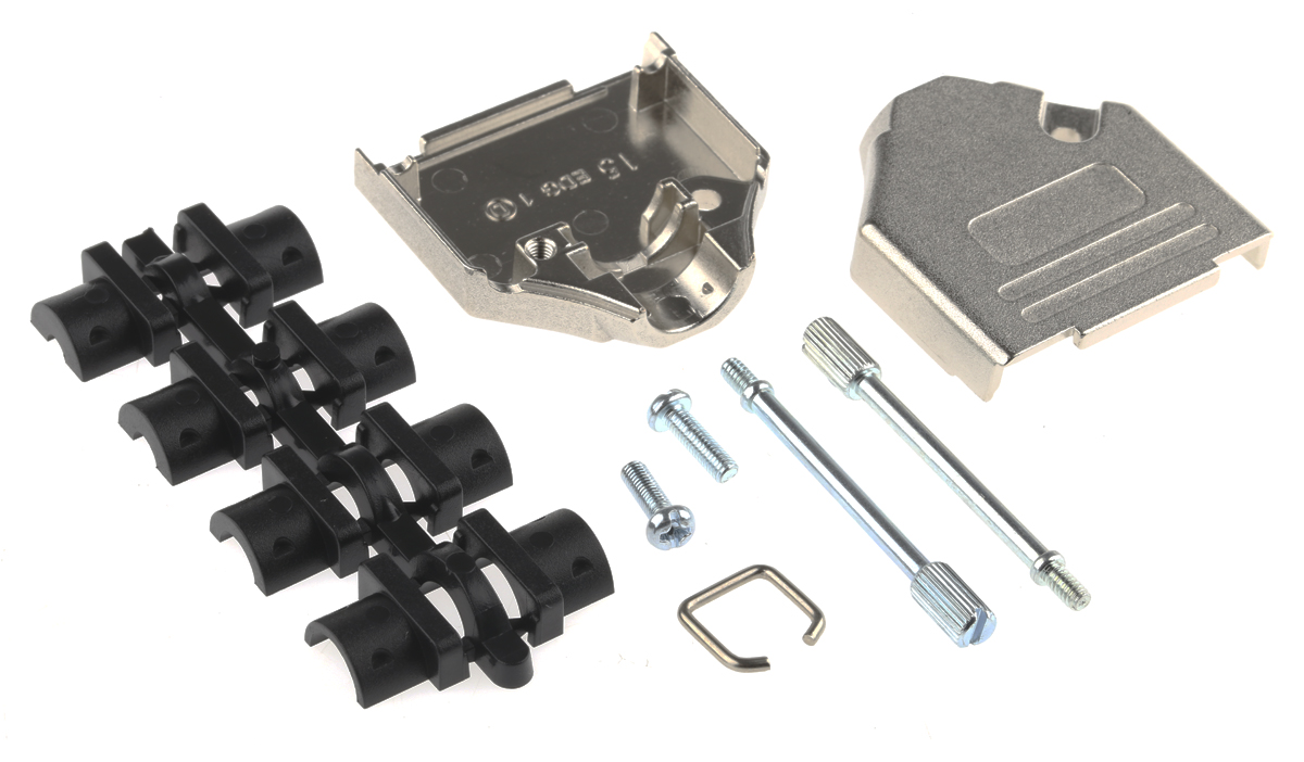 MH Connectors MHDTZK Series Zinc D Sub Backshell, 15 Way, Strain Relief