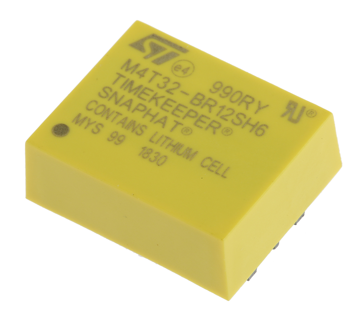 STMicroelectronics M4T32-BR12SH6, Battery Backup IC Lithium-CF, 3 V to 2.8 V Input, SNAPHAT 4-Pin