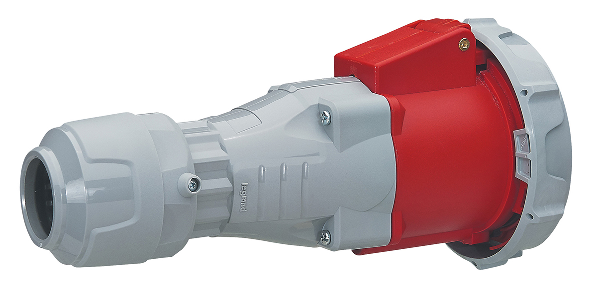 Legrand IP67 Red Cable Mount 3P + N + E Industrial Power Socket, Rated At 63A, 415 V