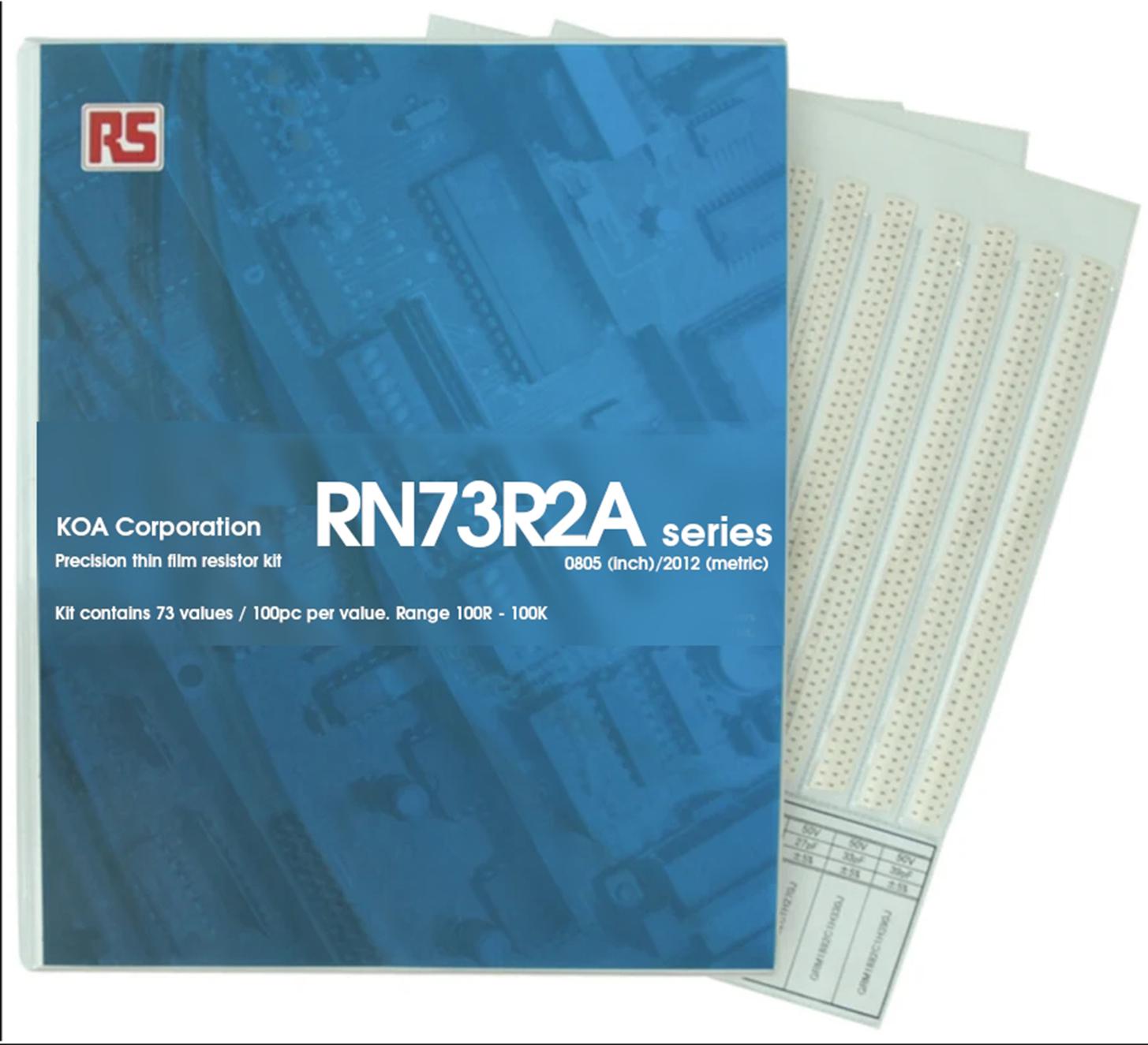 KOA, RN73R Thin Film, SMT 73 Resistor Kit, with 7300 pieces, 100Ω → 100kΩ