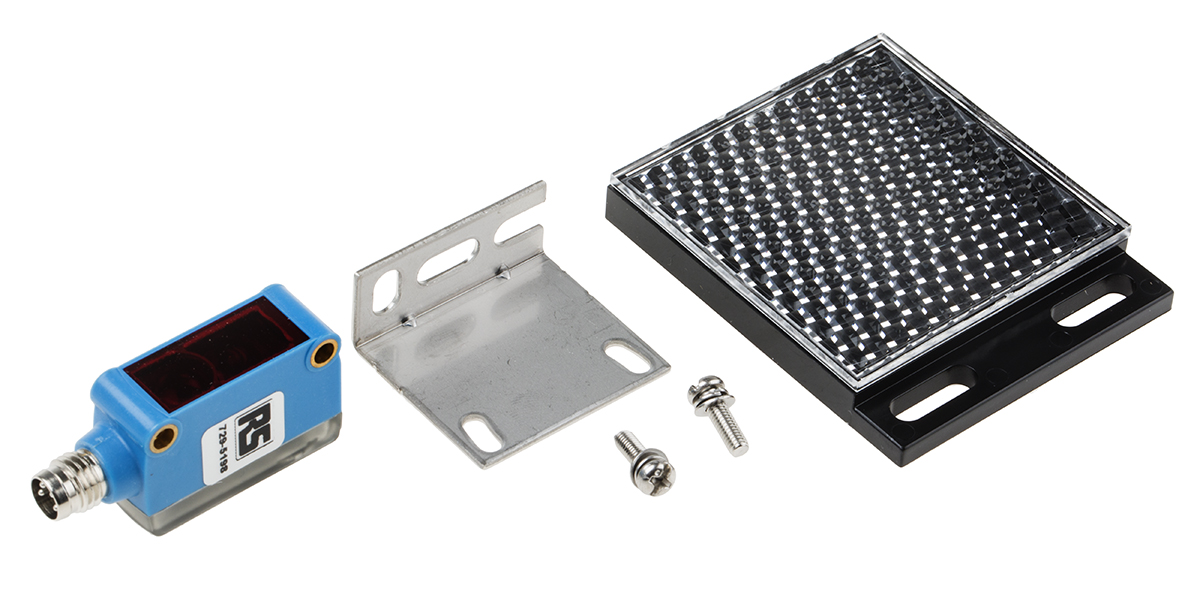 RS PRO Retroreflective Photoelectric Sensor, Block Sensor, 7.2 m Detection Range