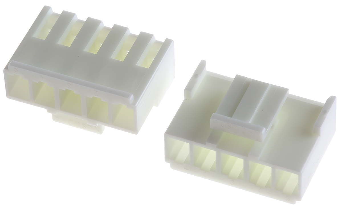 JST, VHR Female Connector Housing, 3.96mm Pitch, 5 Way, 1 Row