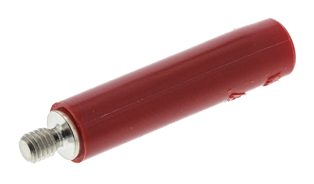 Staubli Red Female Banana Socket, 4 mm Connector, Screw Termination, 32A, 600V, Nickel Plating