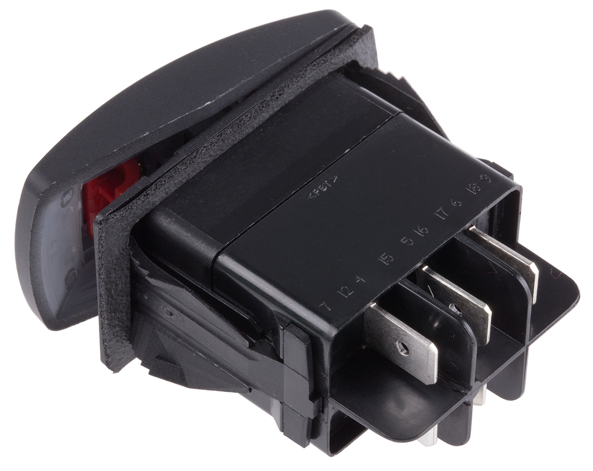 Carling Technologies DPDT, On-(On) Rocker Switch Panel Mount