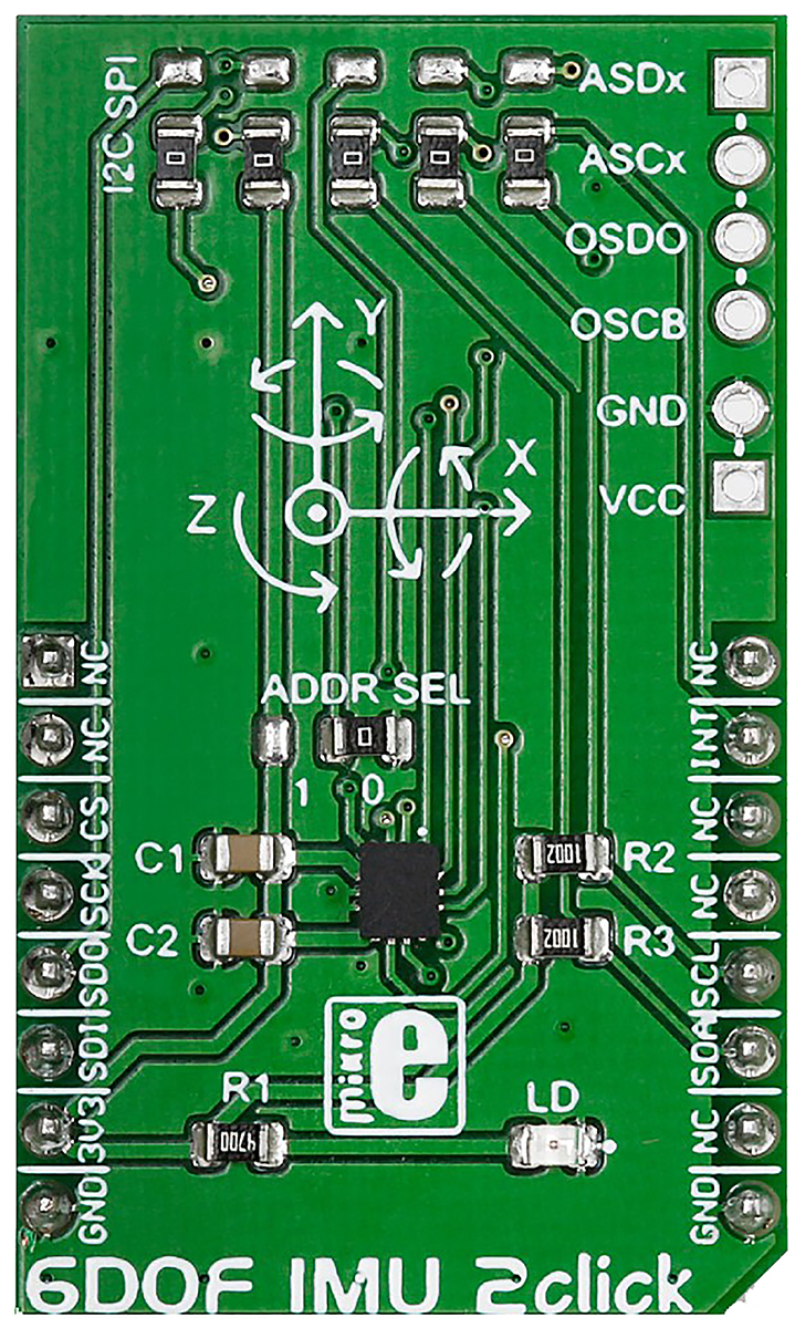 MikroElektronika 6DOF IMU 2 Click Inertial Measurement Unit (IMU) - 6 DoF MikroBus Click Board for BMI160