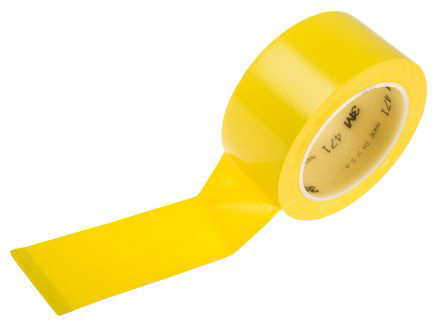 3M 471 Yellow PVC 33m Lane Marking Tape, 0.13mm Thickness