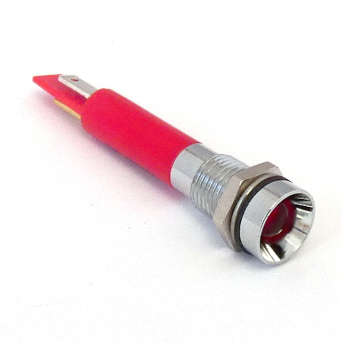 CML Innovative Technologies 1950X Series Red Panel Mount Indicator, 130V c.a., 8mm Mounting Hole Size, Solder Tab