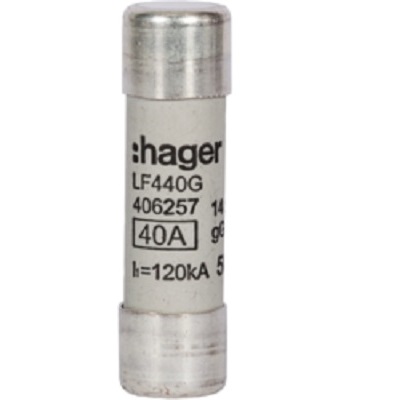 Hager 40A Cartridge Fuse, 14 x 51mm
