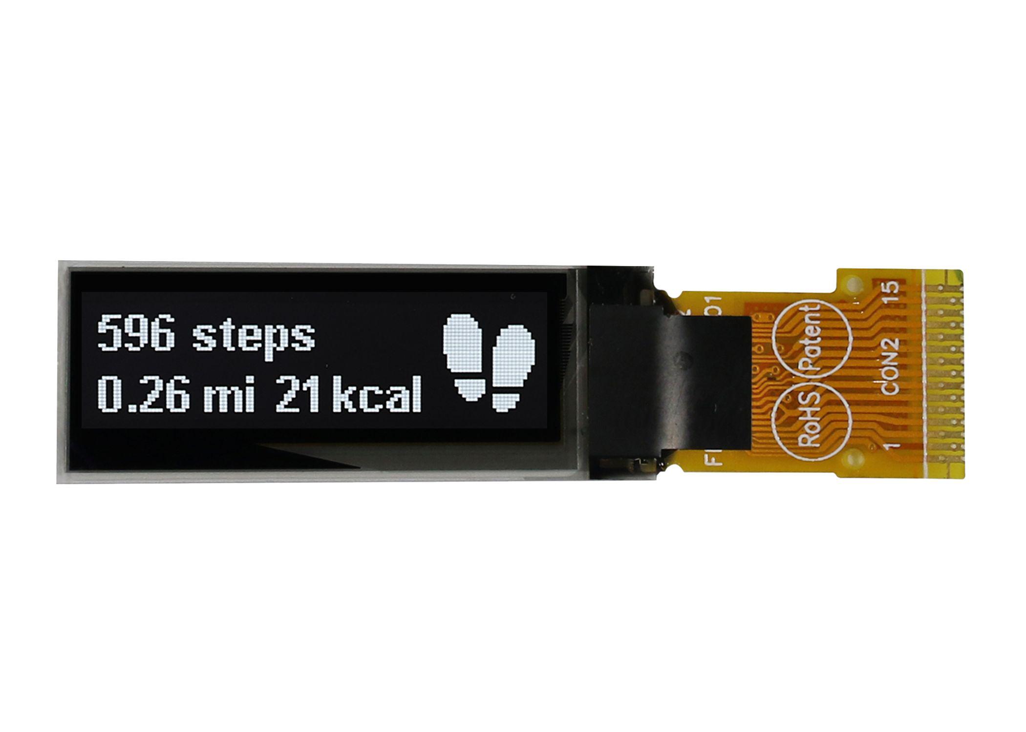 Midas 0.91in White Passive matrix OLED Display 128 x 32pixels COG SPI Interface