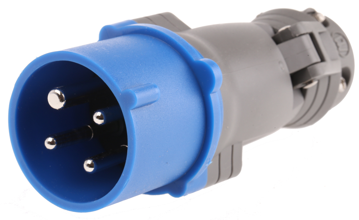 Legrand, HYPRA IP44 Blue Cable Mount 3P + E Industrial Power Plug, Rated At 16A, 230 V