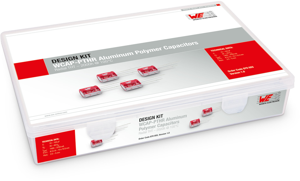 Wurth Elektronik, Through Hole Capacitor Kit 15 pieces