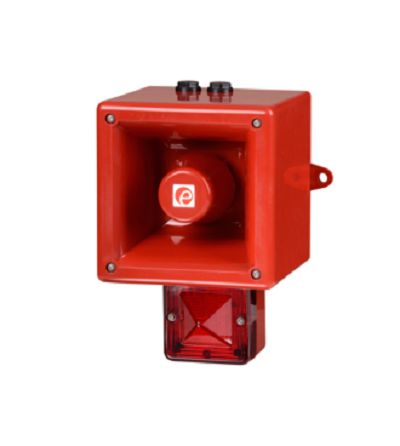 e2s AL112NX Series Red Sounder Beacon, 24 V, IP66, Wall Mount, 120dB at 1 Metre