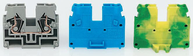 WAGO 869-327 869 Series Green/Yellow, 2.5mm², Single-Level, Cage Clamp Termination