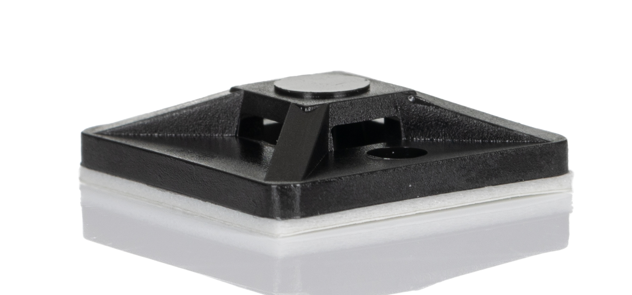 HellermannTyton Self Adhesive Black Cable Tie Mount 19 mm x 19mm, 4.1mm Max. Cable Tie Width