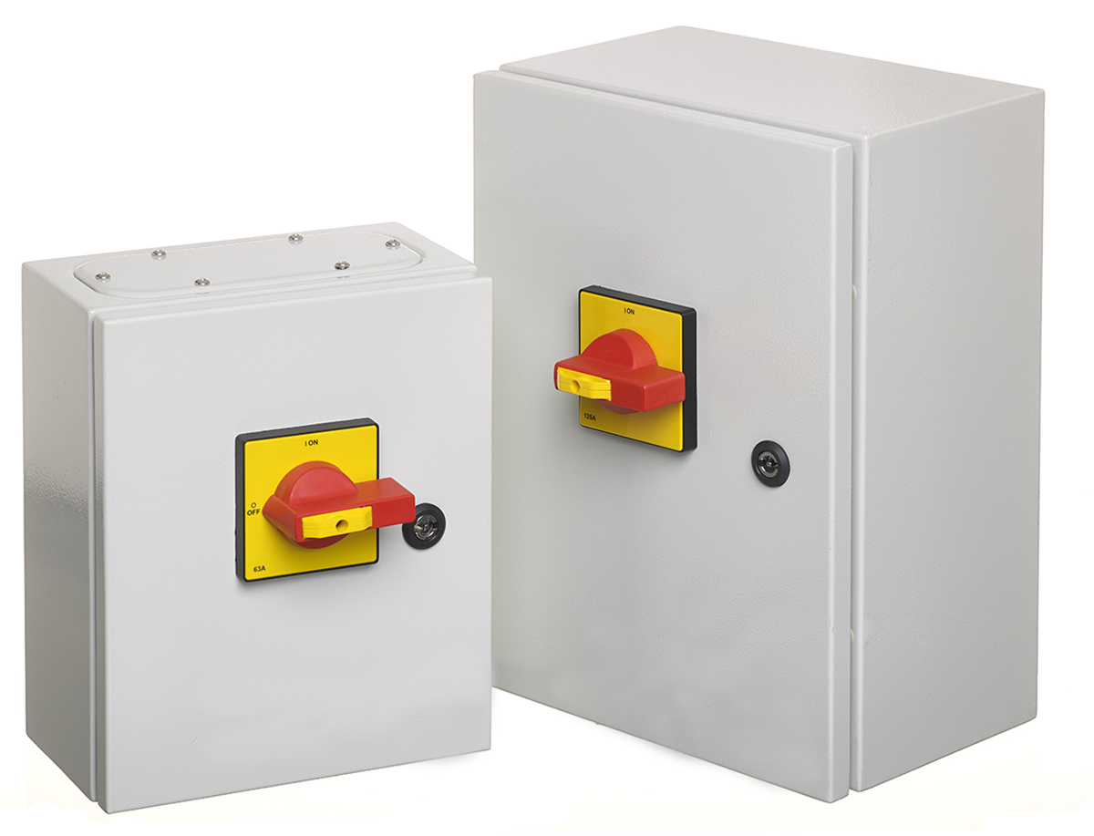 RS PRO 6P Pole Panel Mount Isolator Switch - 125A Maximum Current, IP65