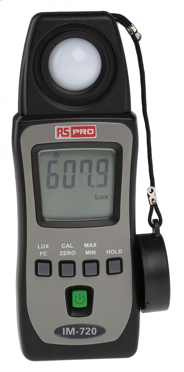 RS PRO IM720 Light Meter, 400lx to 400000lx, ±3 %