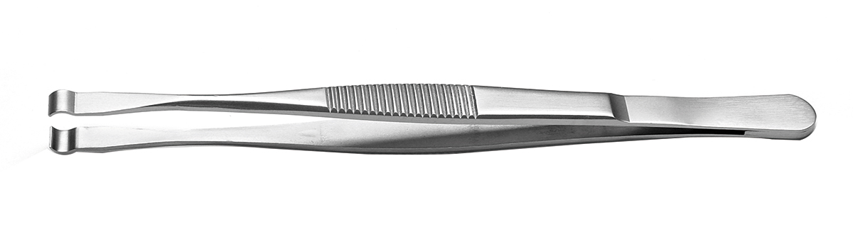RS PRO 120 mm, Stainless Steel, Grooved; Cylindrical, Tweezers