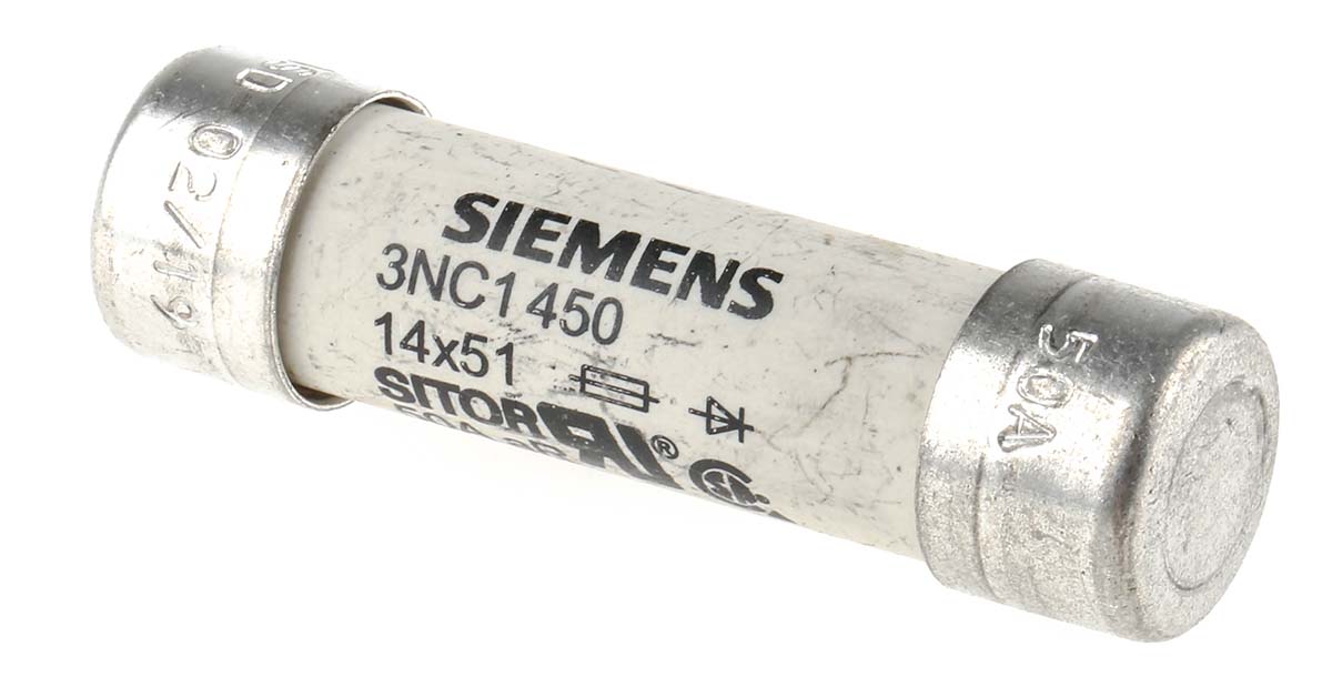 Siemens 50A Cartridge Fuse, 14 x 51mm