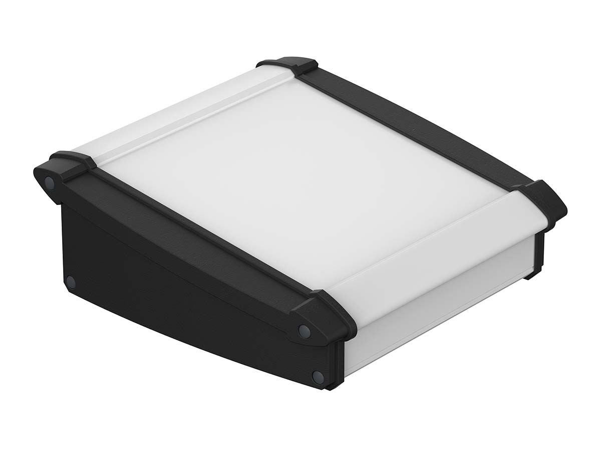 Bopla Alu-Topline Series Black Aluminium Desktop Enclosure, Sloped Front, 150 x 181.2 x 68.2mm