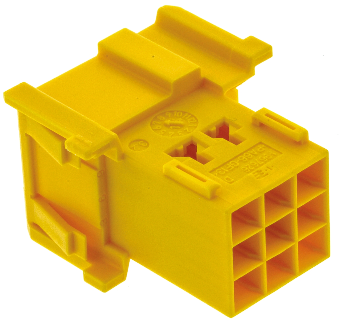 TE Connectivity, Timer Automotive Connector Plug Yellow 9 Way 1-967626-1