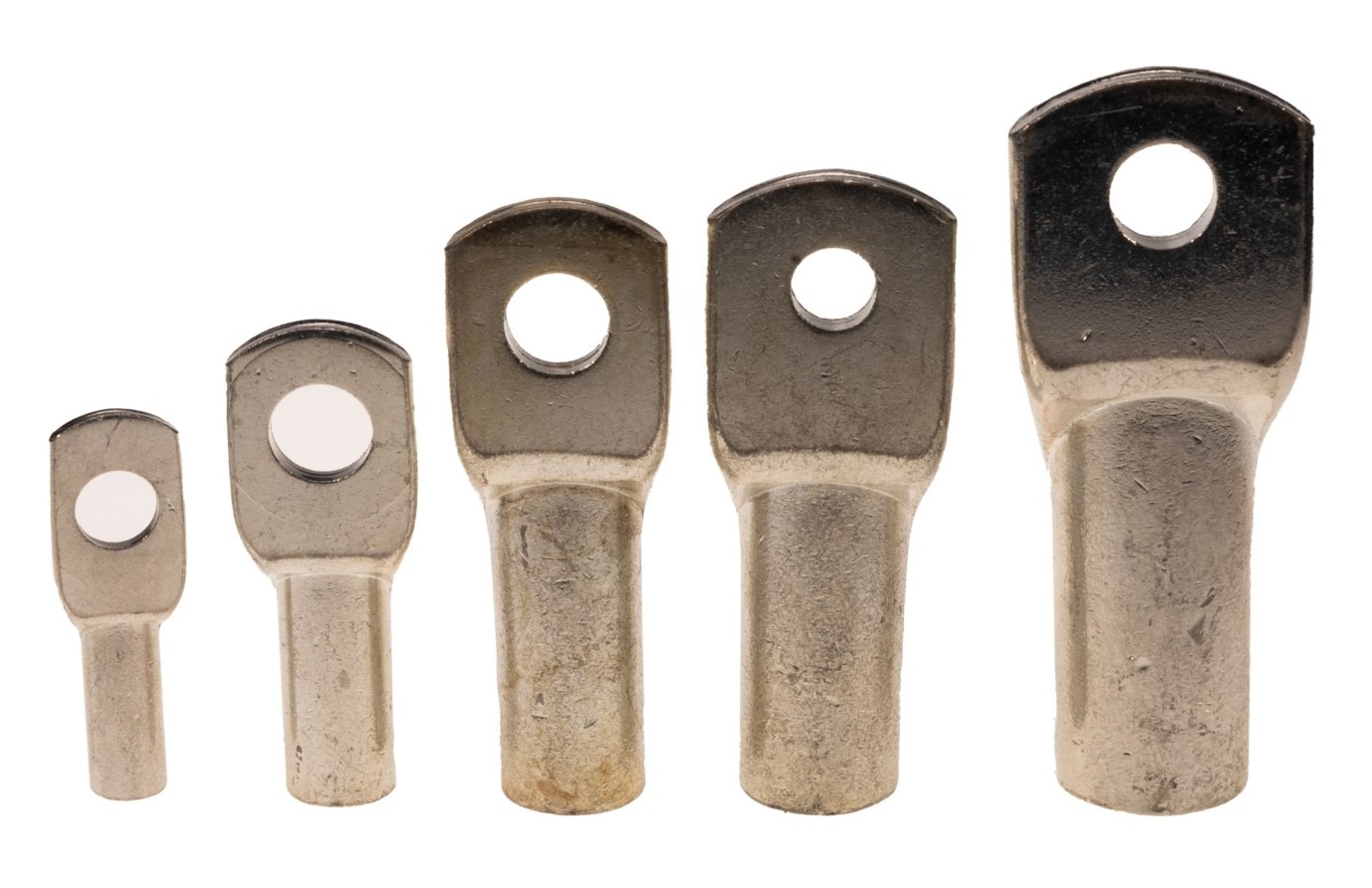 RS PRO Uninsulated Tubular Ring Terminal, 8.5mm Stud Size to 16mm² Wire Size, Brown