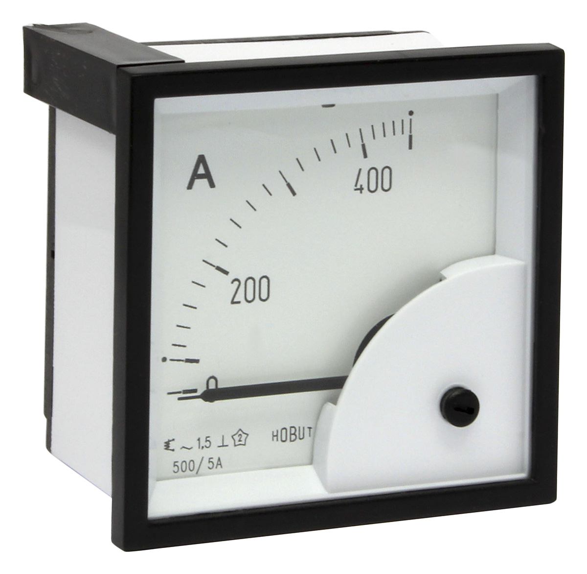 HOBUT D72SD Analogue Panel Ammeter 0/500A For 500/5A CT AC, 72mm x 72mm Moving Iron