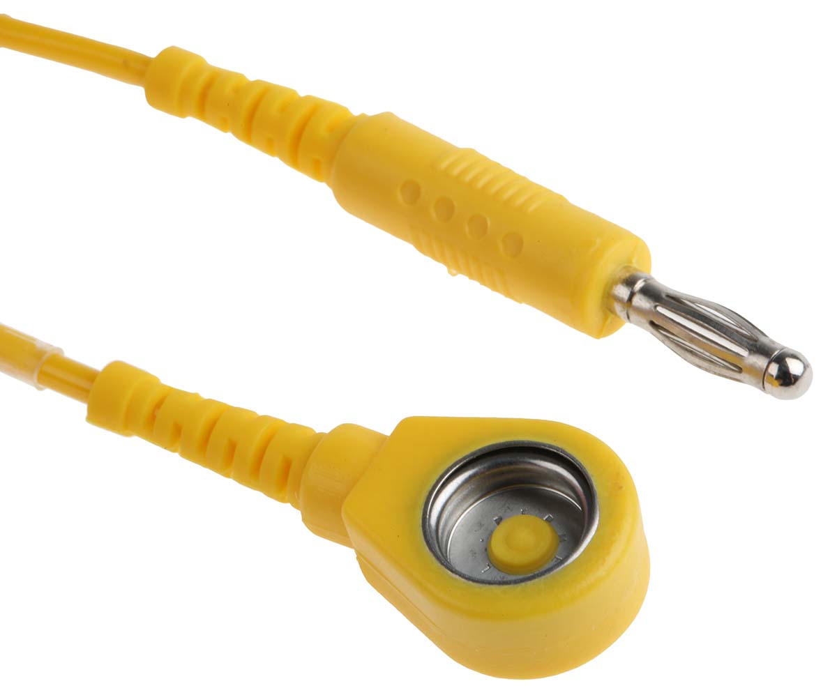 RS PRO ESD Grounding Cord With 10 mm Socket