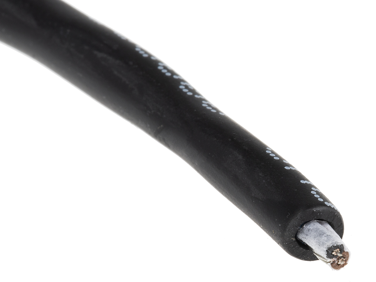 Alpha Wire Xtra-Guard 4 Performance Cable Control Cable, 2 Cores, 0.23 mm² 24 AWG, Screened, 30 m, Black Thermoplastic