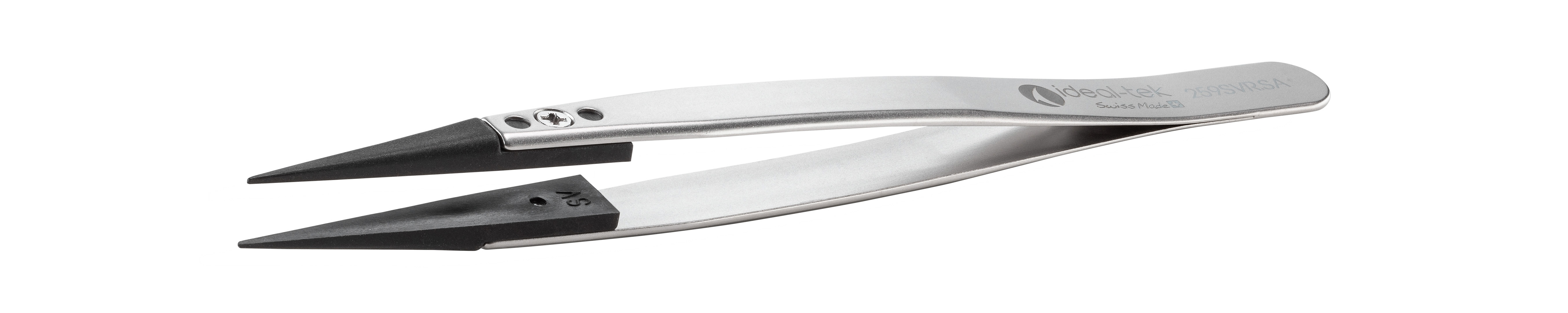 ideal-tek 130 mm, Stainless Steel, Straight, ESD Tweezers