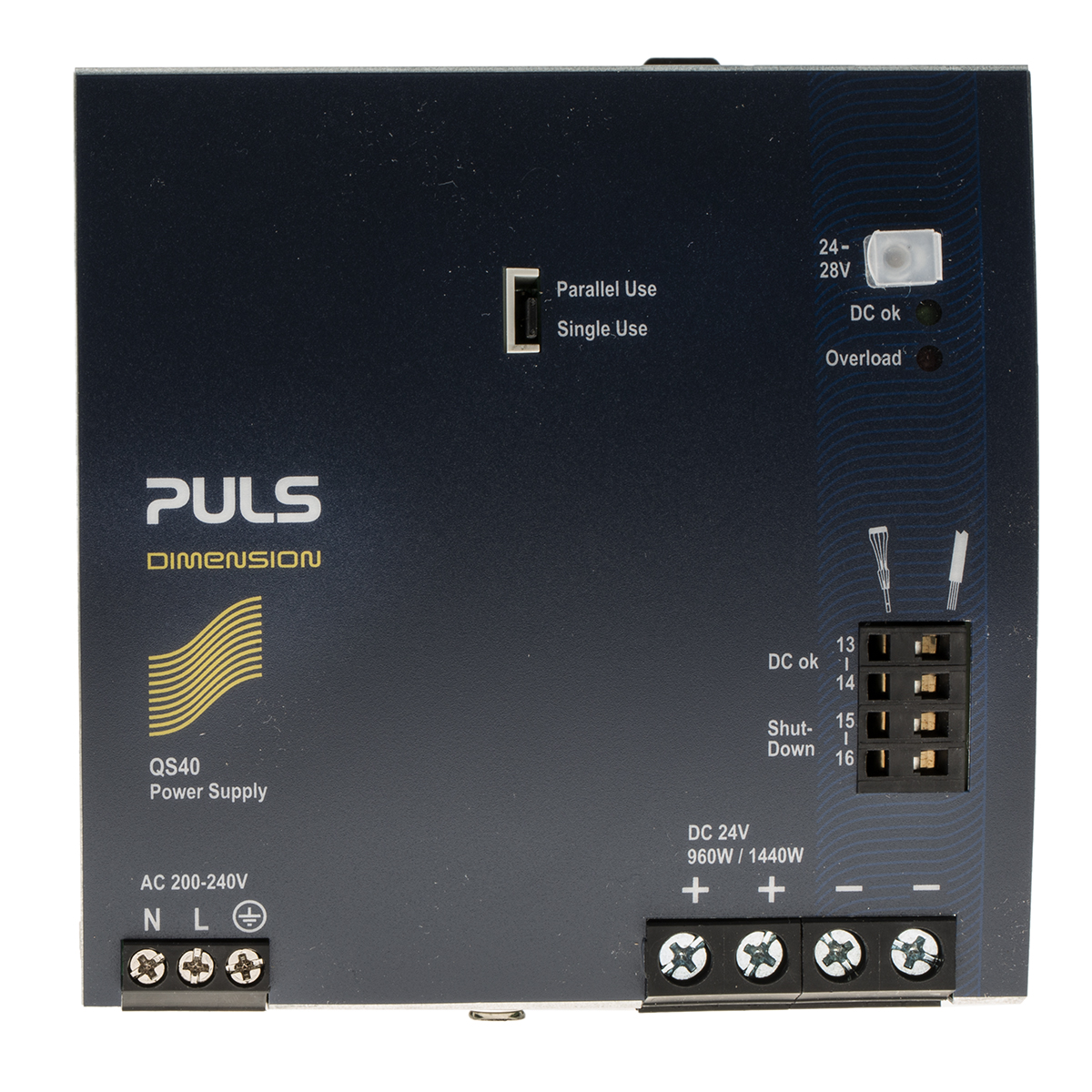 PULS DIMENSION Q Switched Mode DIN Rail Power Supply, 200 → 240V ac ac Input, 24V dc dc Output, 40A Output, 960W
