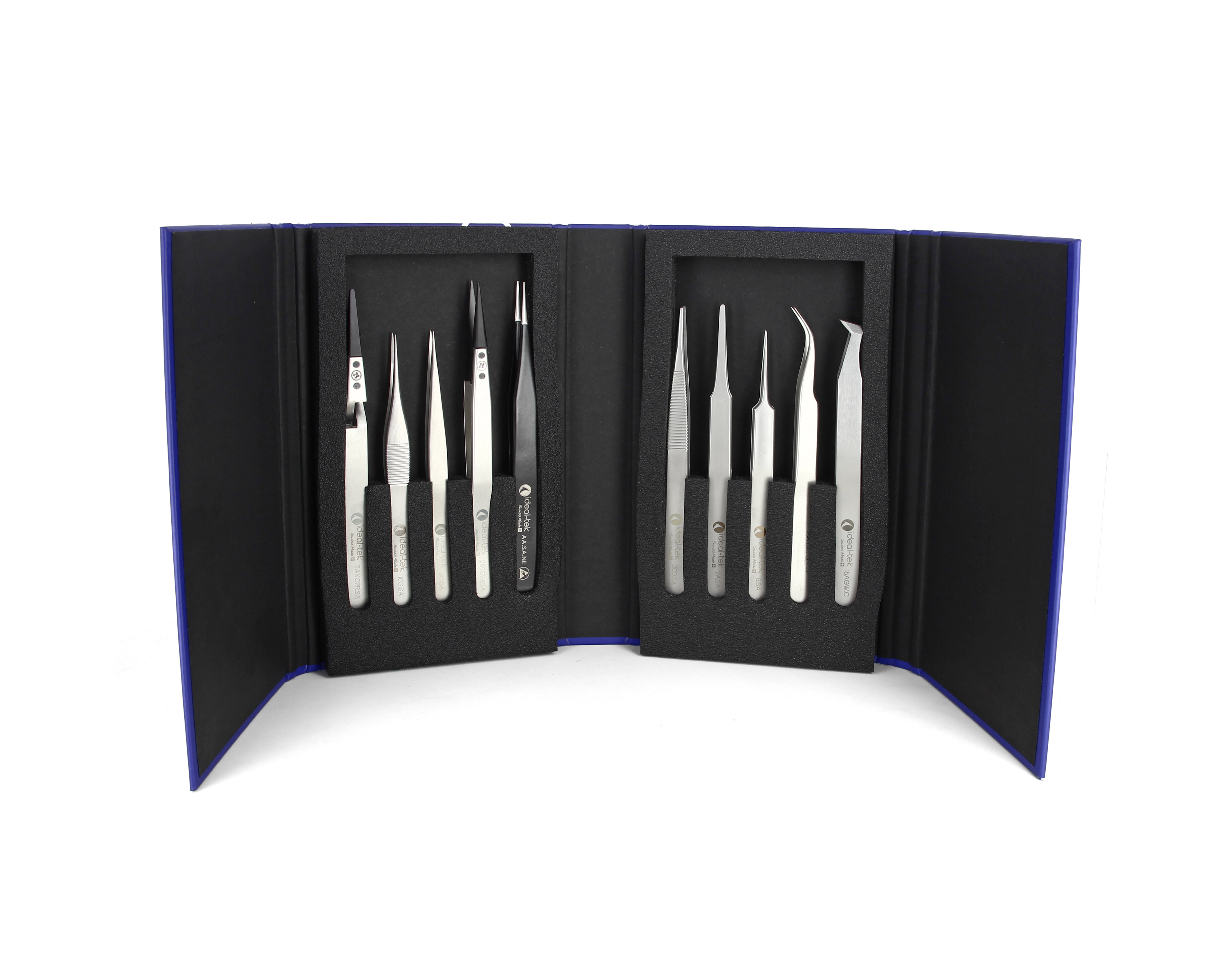 ideal-tek 180 mm, Pointed, Straight, Tweezer Set