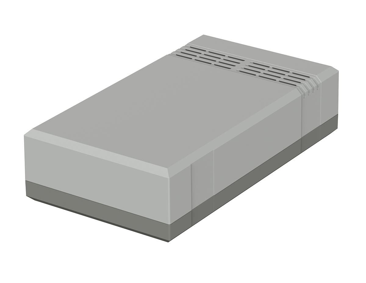 Bopla Elegant Series Light Grey, Agate Grey Polystyrene Enclosure, IP40, Light Grey Lid, 200 x 112 x 50mm