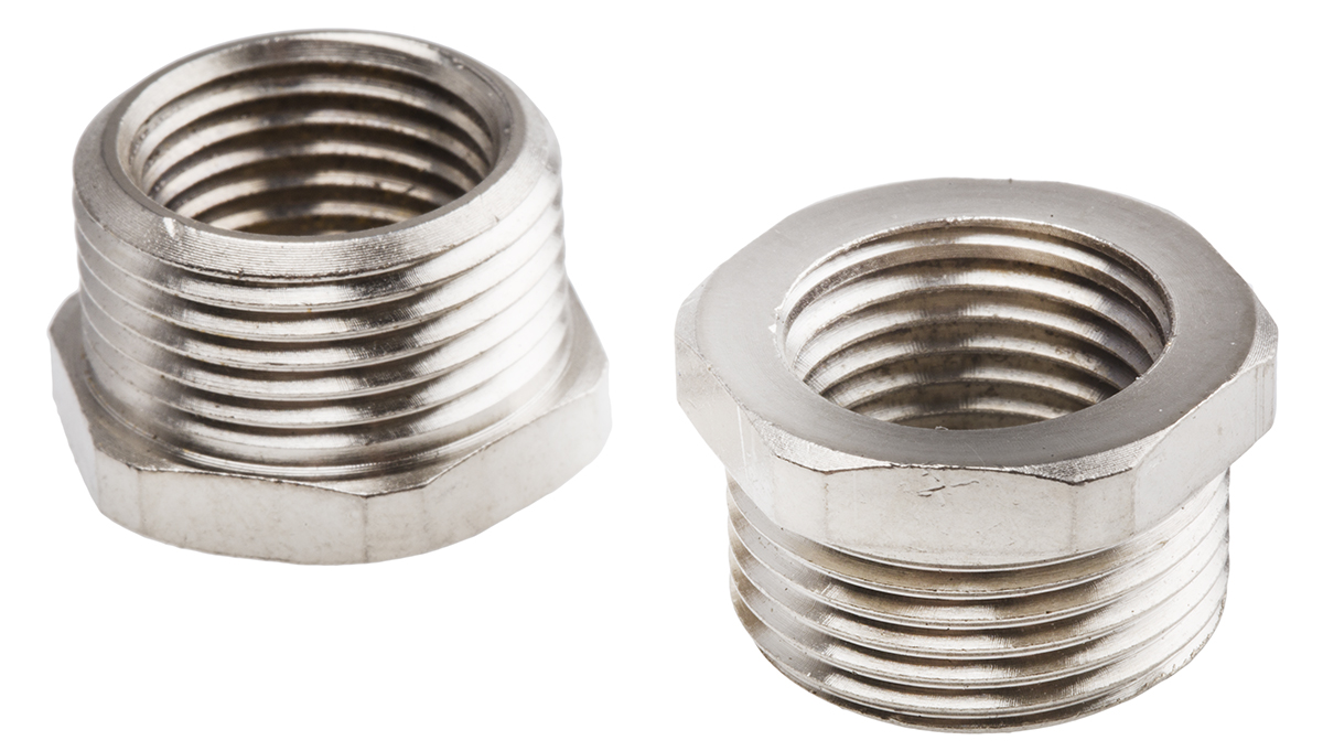 RS PRO Thread Converter, Conduit Fitting, 13mm Nominal Size, PG13.5 → M16, Brass