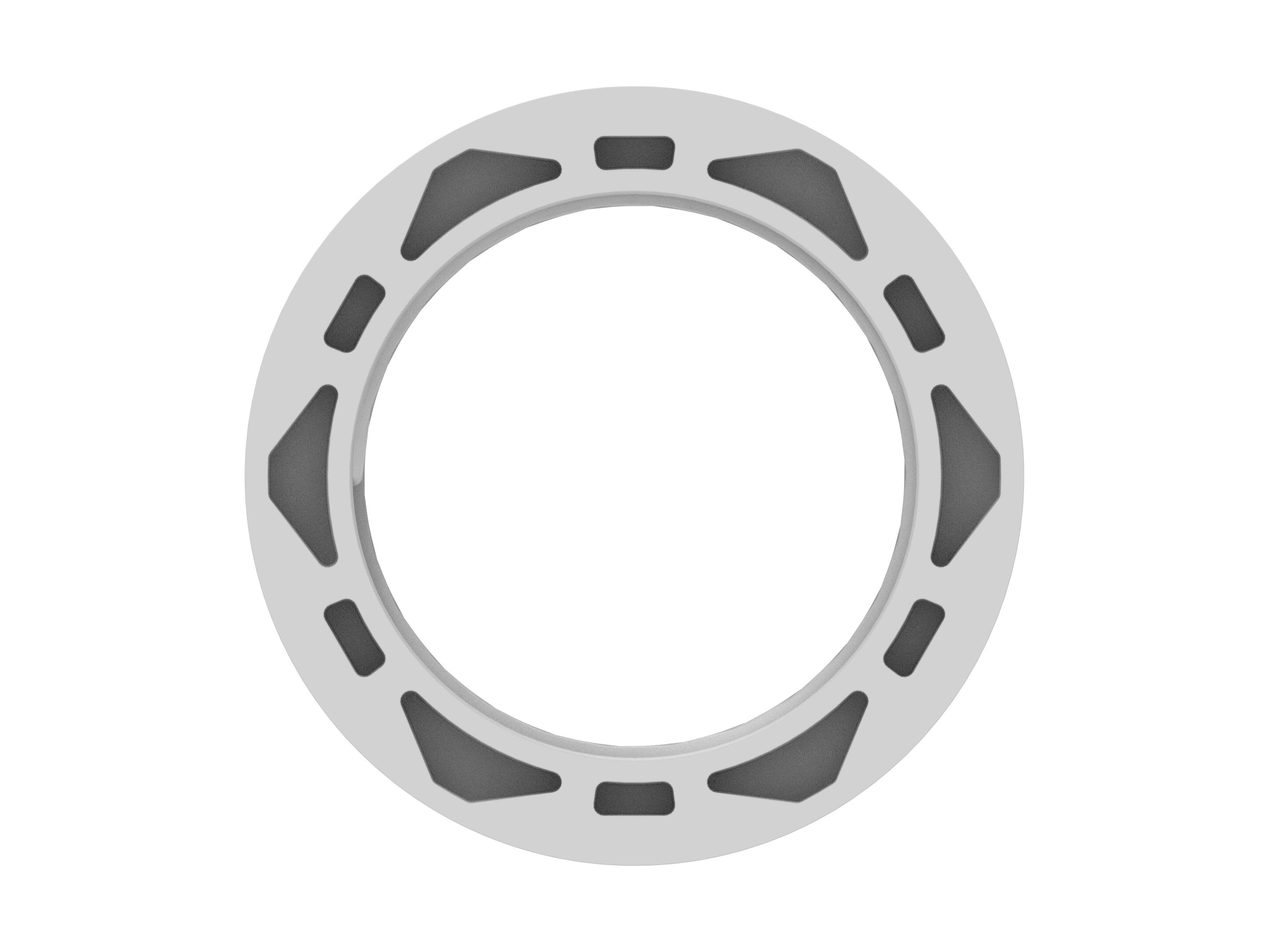 Light Grey UL 94 V2 PA 6 Cable Gland Locknut, M40 Thread