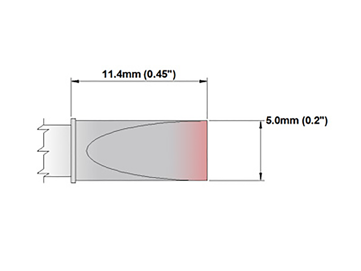 Thermaltronics 5 mm Straight Chisel Soldering Iron Tip