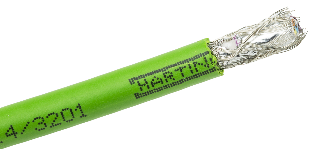 HARTING, 20m Cat5, Green, SF/UTP Shielded, Unterminated PVC Sheath