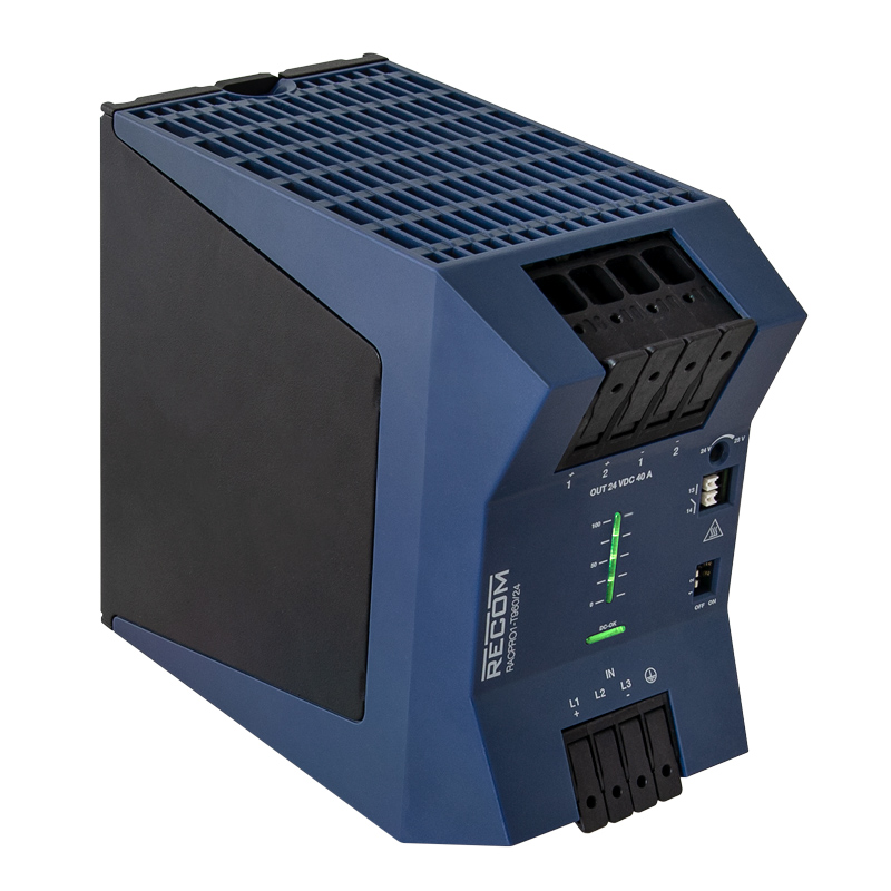 Recom RACPRO1-T960 DIN Rail Power Supply, 320-575V ac ac, dc Input, 24-28V dc dc Output, 40A Output, 960W