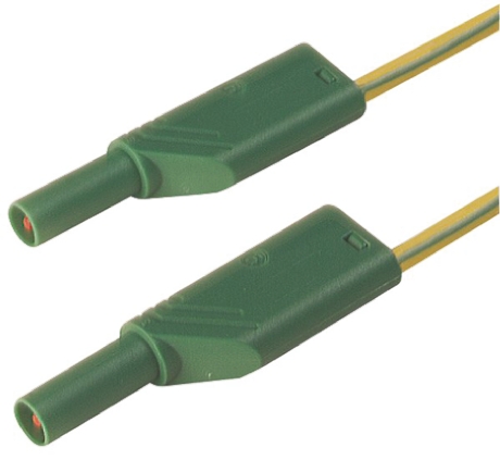 Hirschmann Test & Measurement, 32A, 1000V ac/dc, Green/Yellow, 2m Lead Length