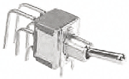 TE Connectivity Toggle Switch, PCB Mount, On-On, DPDT, Through Hole Terminal, 120 V ac, 28V dc
