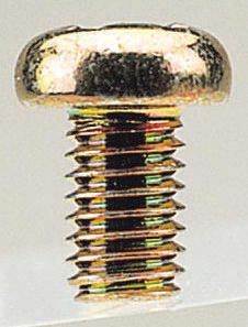 Takachi Electric Industrial Chromate Iron Pan Head Self Tapping Screw, M3 x 4mm Long