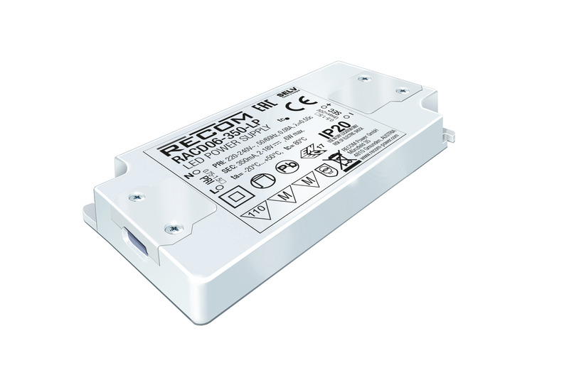 Recom LED Driver, 2 → 18V dc Output, 6W Output, 350mA Output, Constant Current