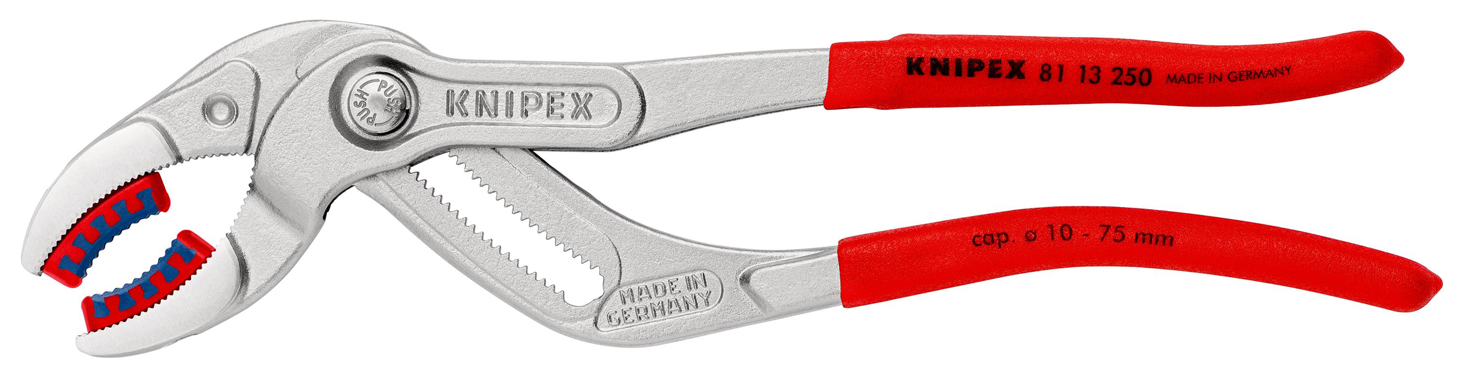 Knipex Pipe Wrench, 250 mm Overall, Angled Tip