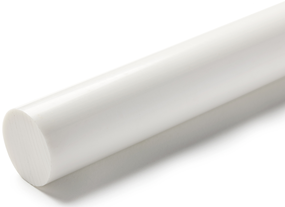 RS PRO Opaque Polyester PET Rod, 1m x 40mm Diameter